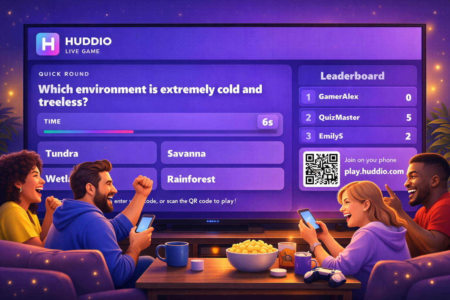 Huddio live game preview